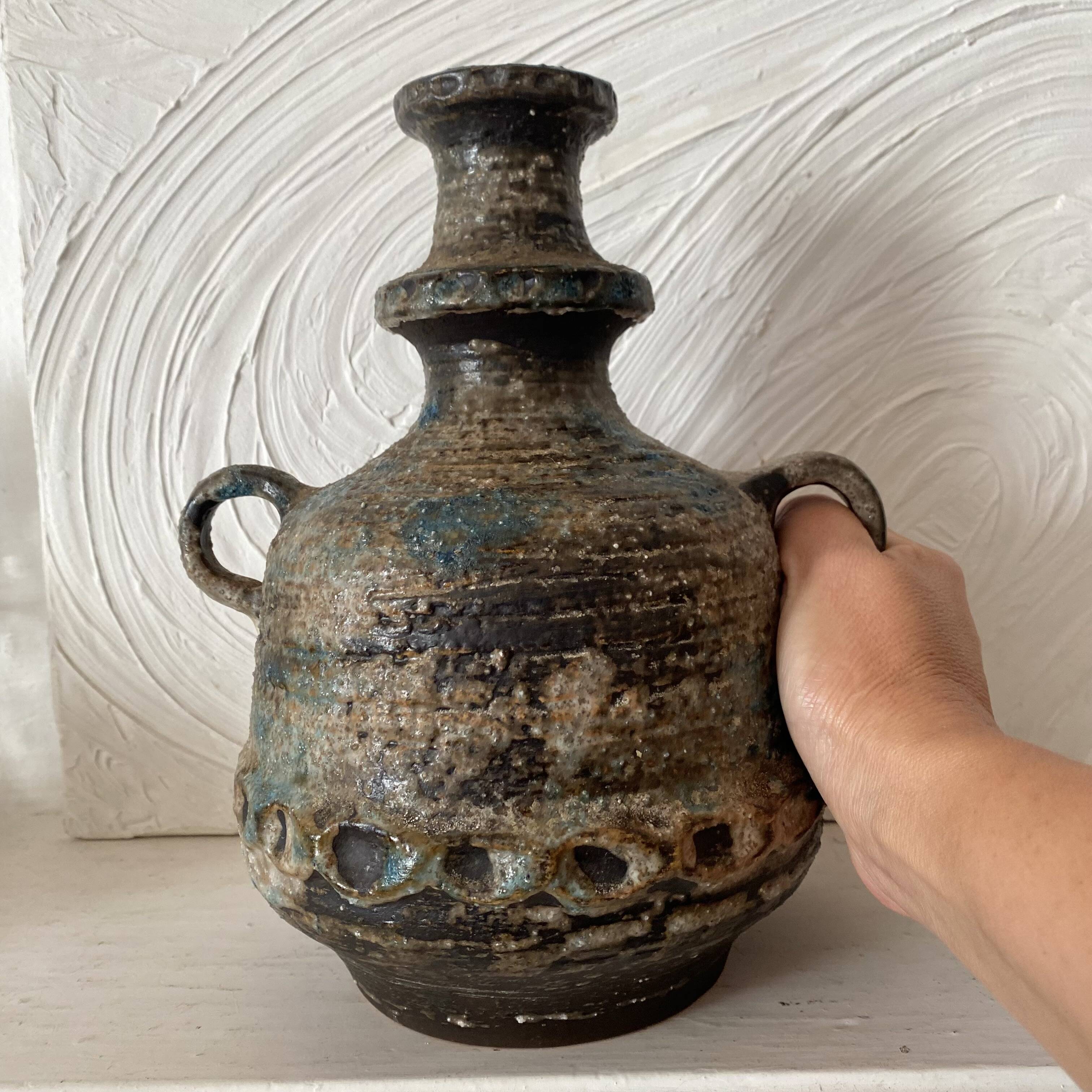 West German brutalist amphora vase