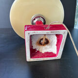 Paire Lampes Vintage Rétro Futuriste OVNI Verre Et Céramique 1970