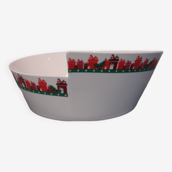 Large white salad bowl with a red décor Villeroy & Boch