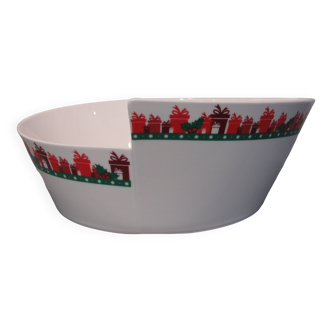 Large white salad bowl with a red décor Villeroy & Boch