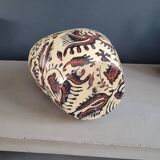 Terracotta and patterned canvas planter