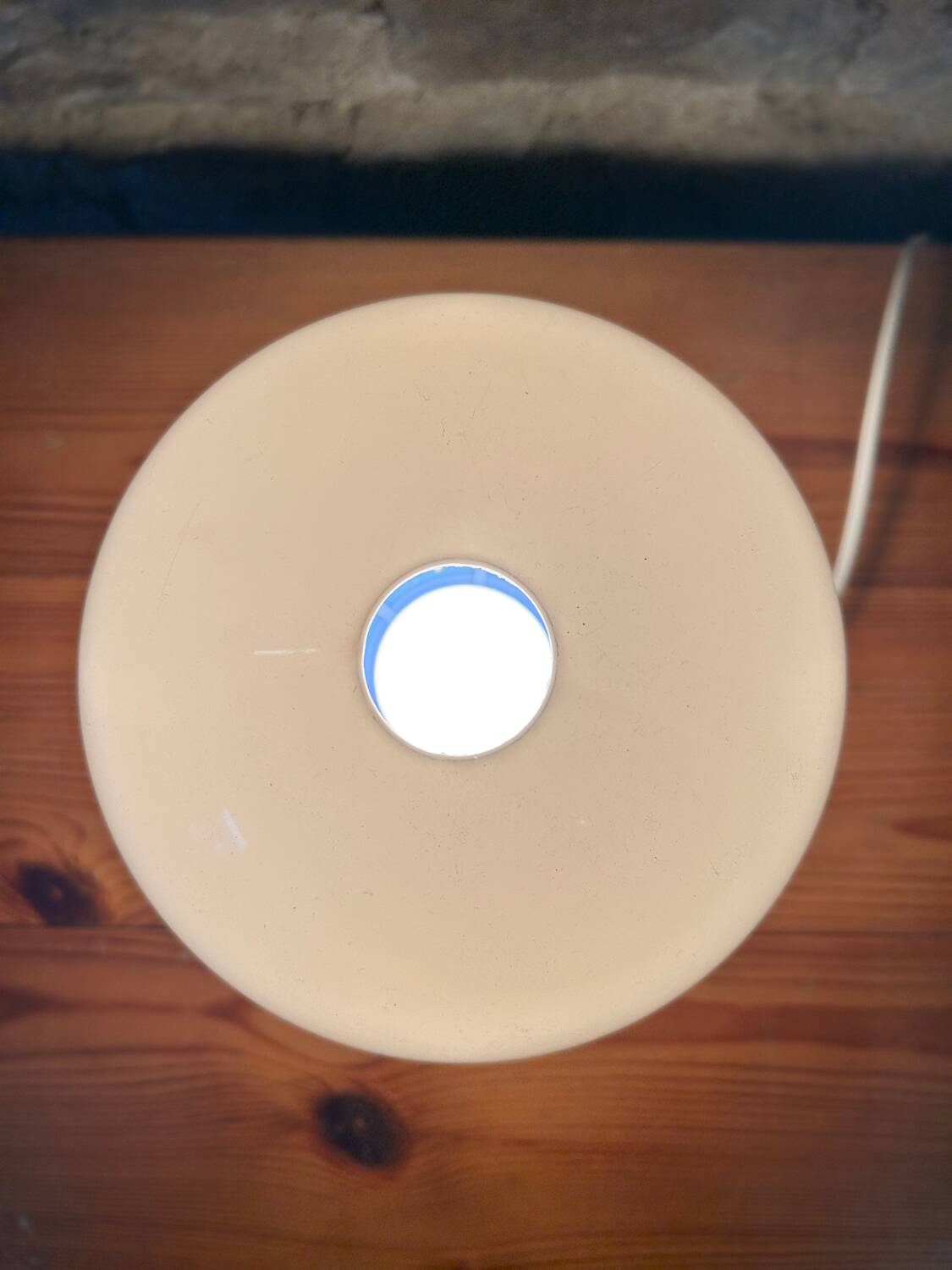 Lampe champignon en métal et résine 1970