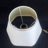 French Louis XV Style Table Lamp: Cream Hexagon Shade, Gold Trim