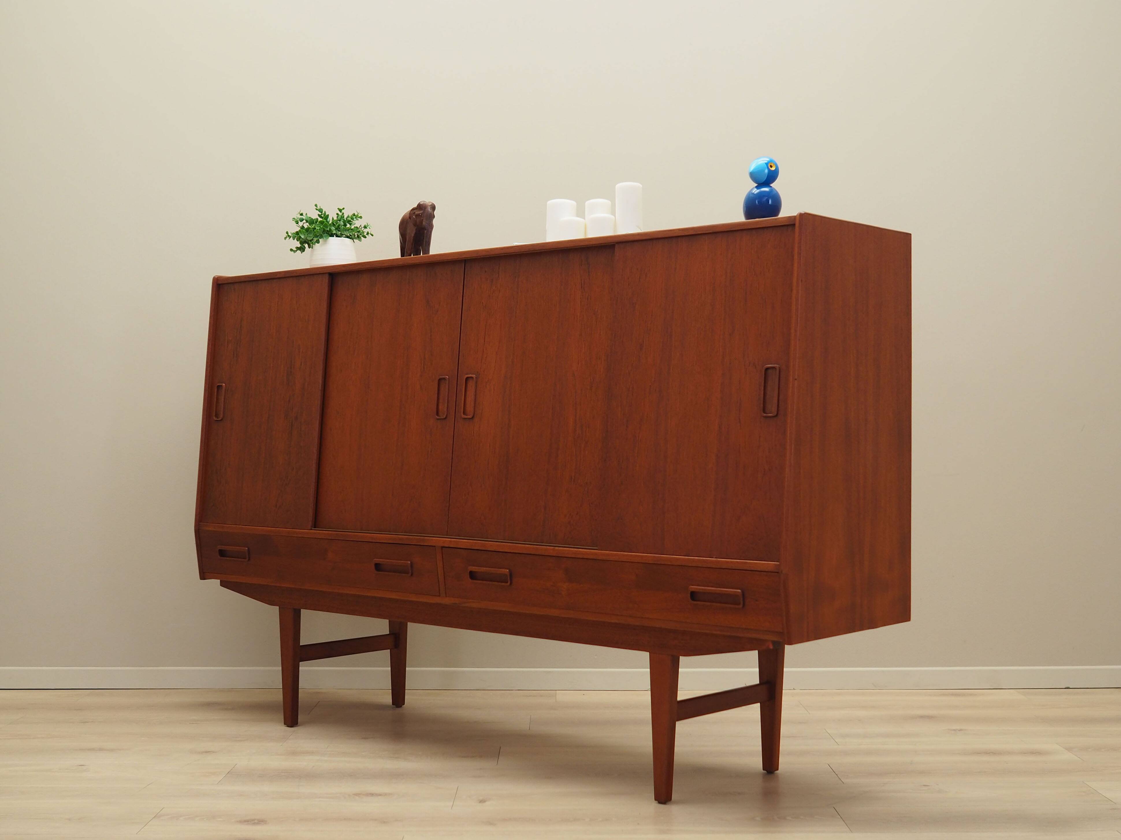 Teak highboard, Danish design, 1960s, manufacture: Westergaards Møbelfabrik