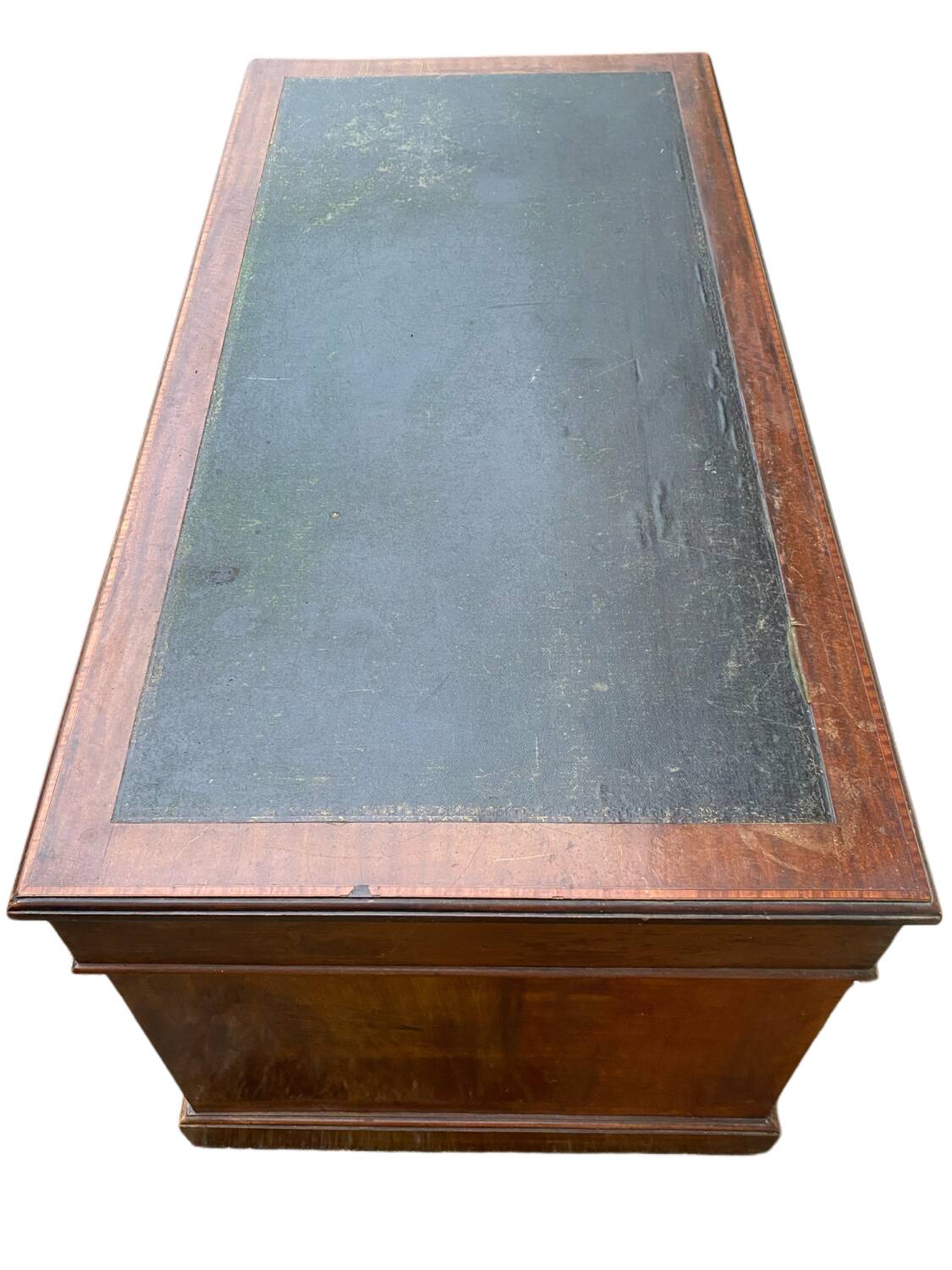 Antique English walnut chest of drawers from the 1930s.