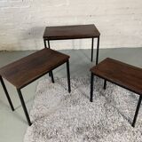 Set of 3 pull out tables By Cees Braakman, 1960