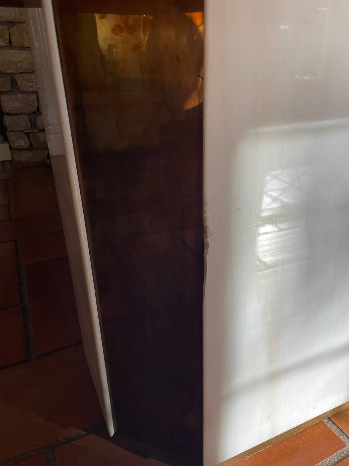 White Carrara marble table, 1970s