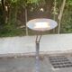 Lampadaire italien vintage effet marbre gris
