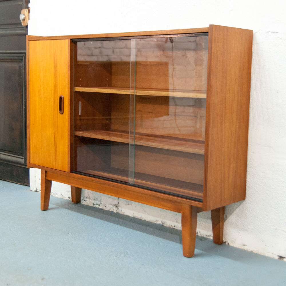 Bookcase with sliding doors