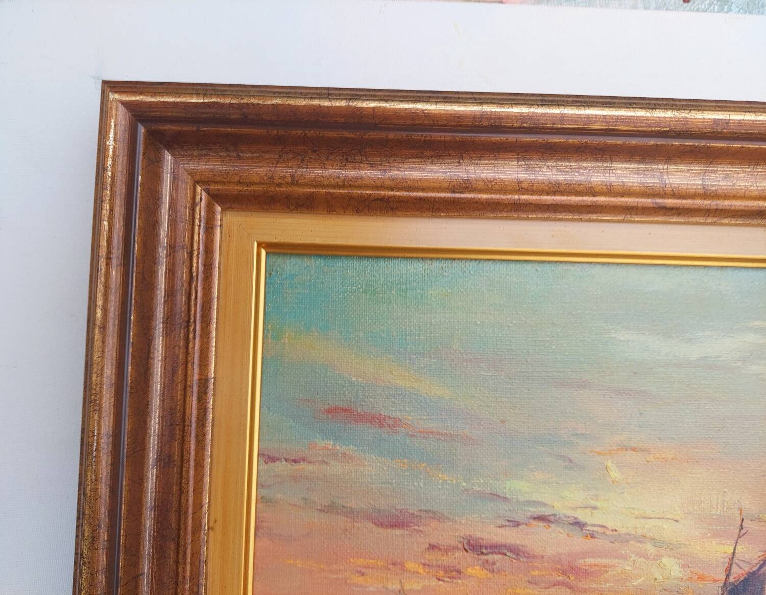 Tableau vue mer. Excellent état.