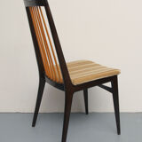 1950s set of 4 chairs, bicolor design