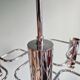 Chromed metal chandelier, design Gaetano Sciolari, 70s