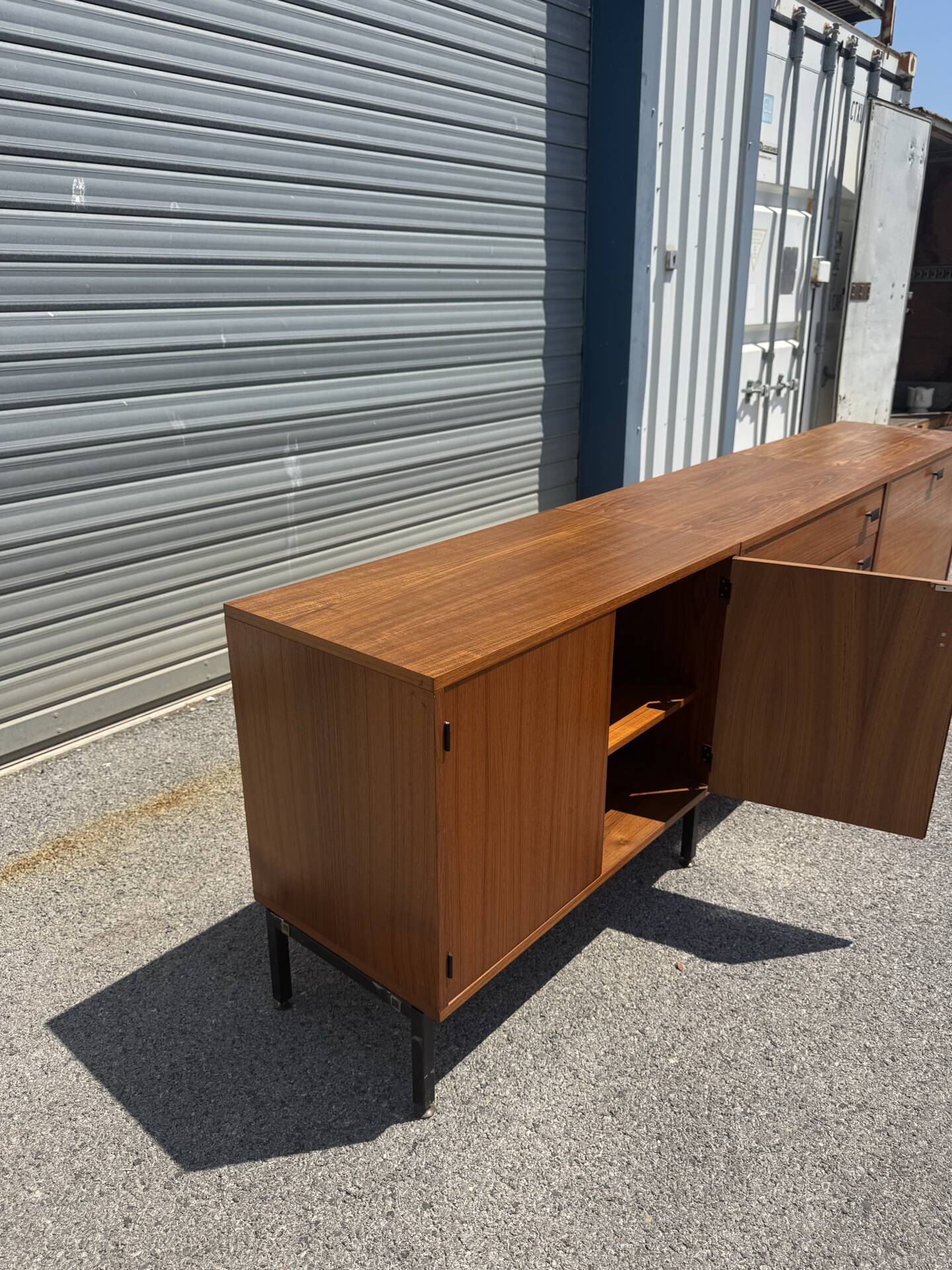 Teak enfilade by Antoine Philippon and Jacqueline Lecoq