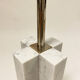 Modernist lamp Croisillon in white marble and chrome metal of the 50s and 60s