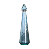 Blue glass bottle, 60s