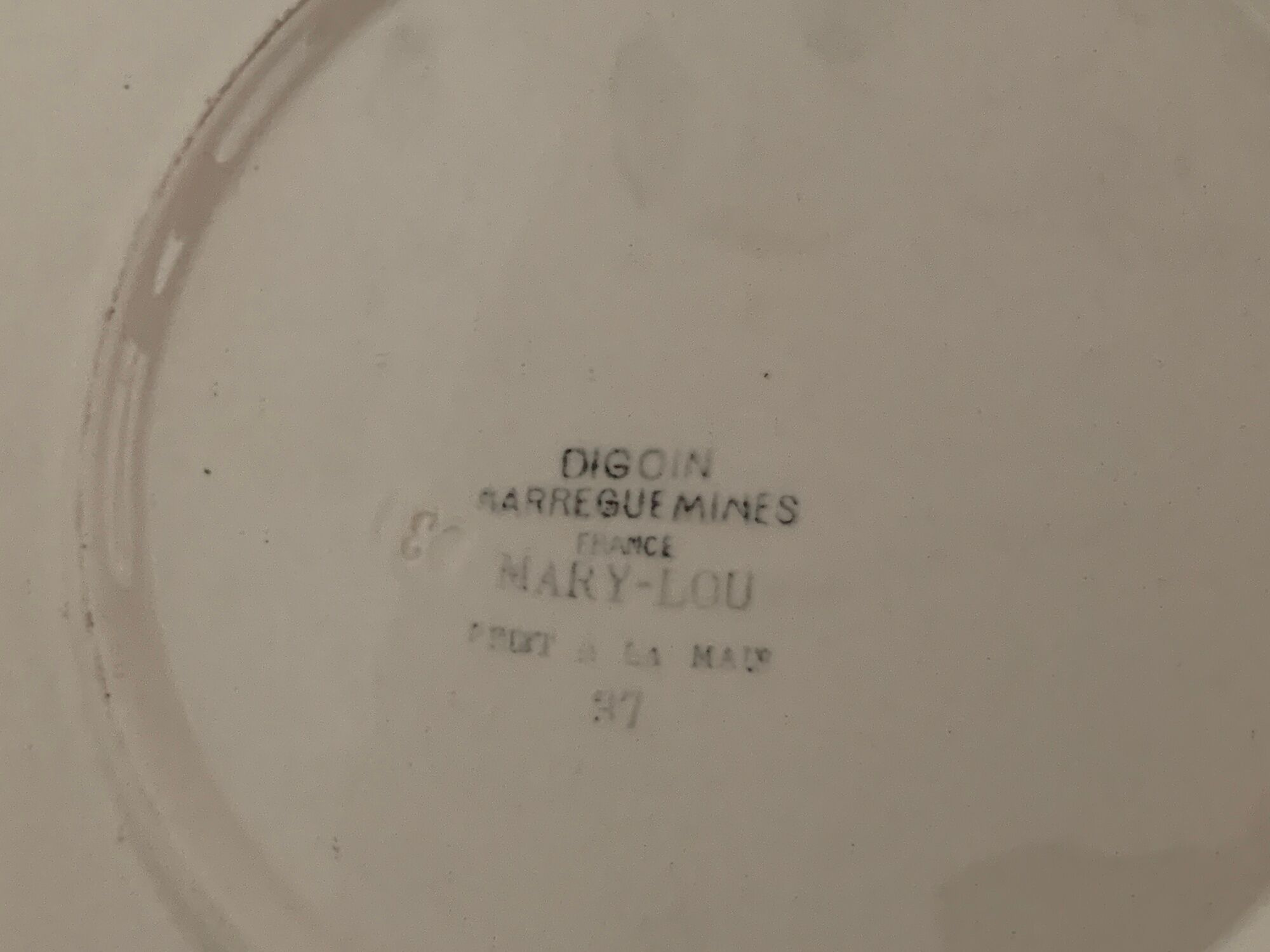 Dessert service 12 plates and 1 dish Mary Lou Digoin Sarreguemines