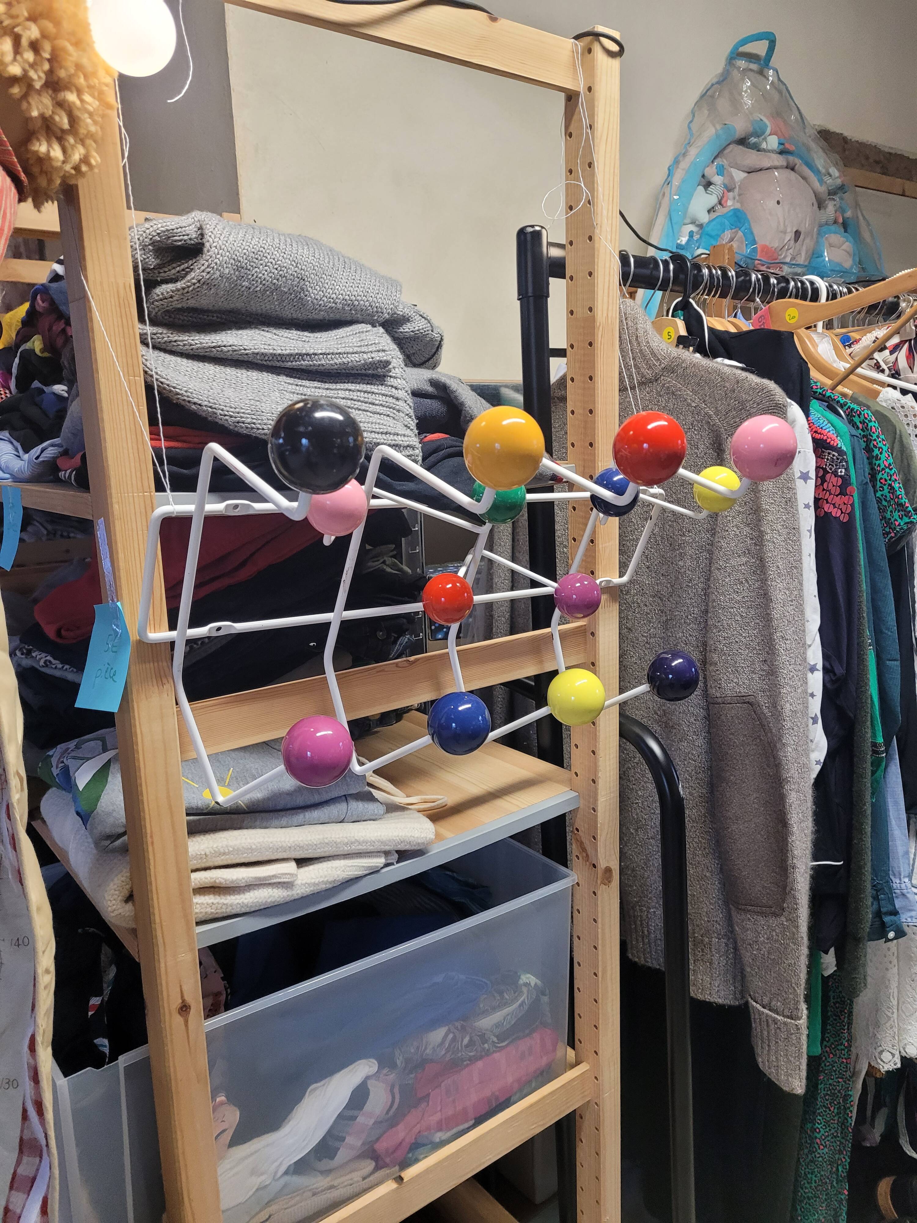 Multicoloured wall coat rack Hang it all Eames