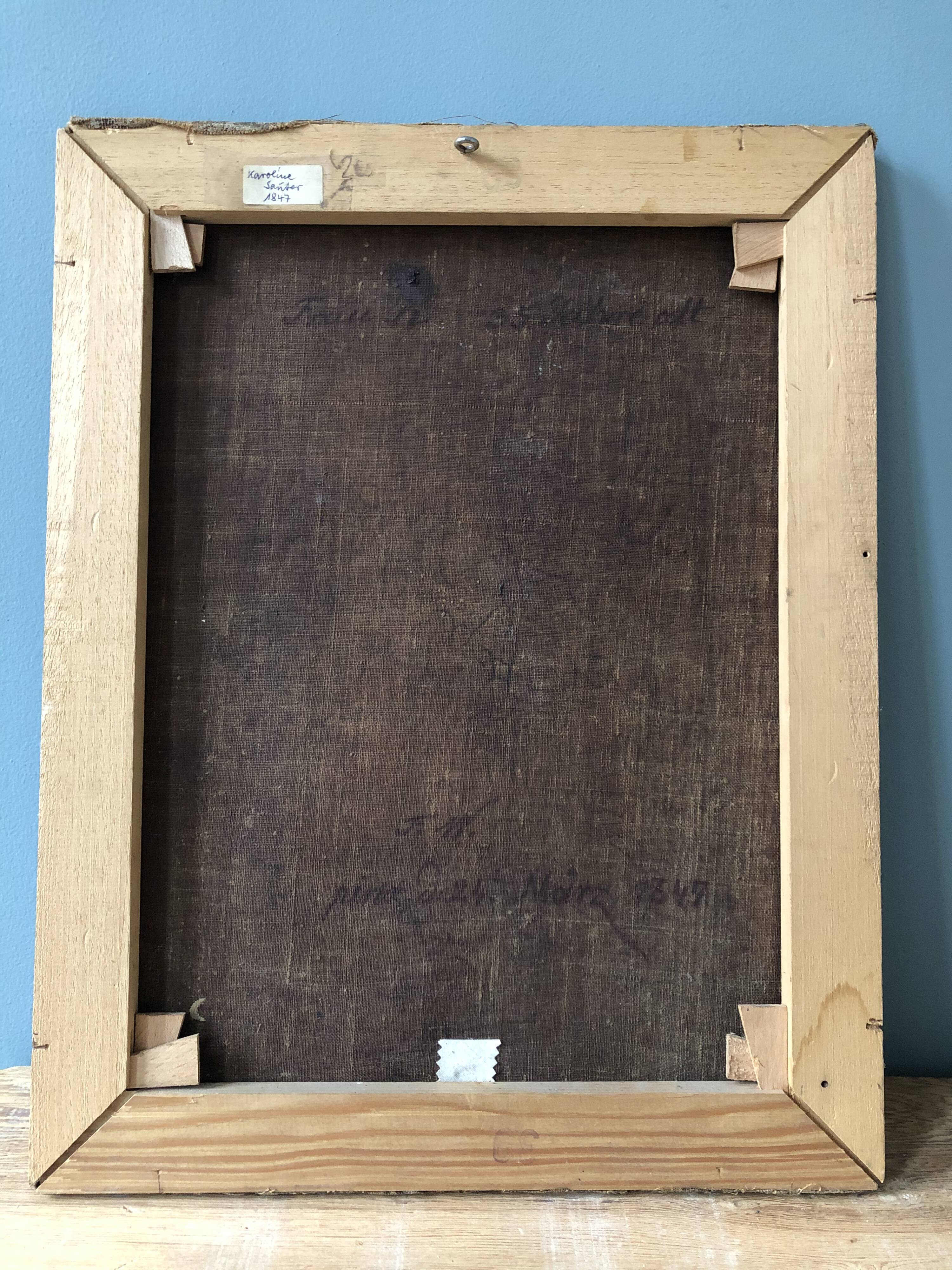 Tableau portrait huile sur toile XIXème