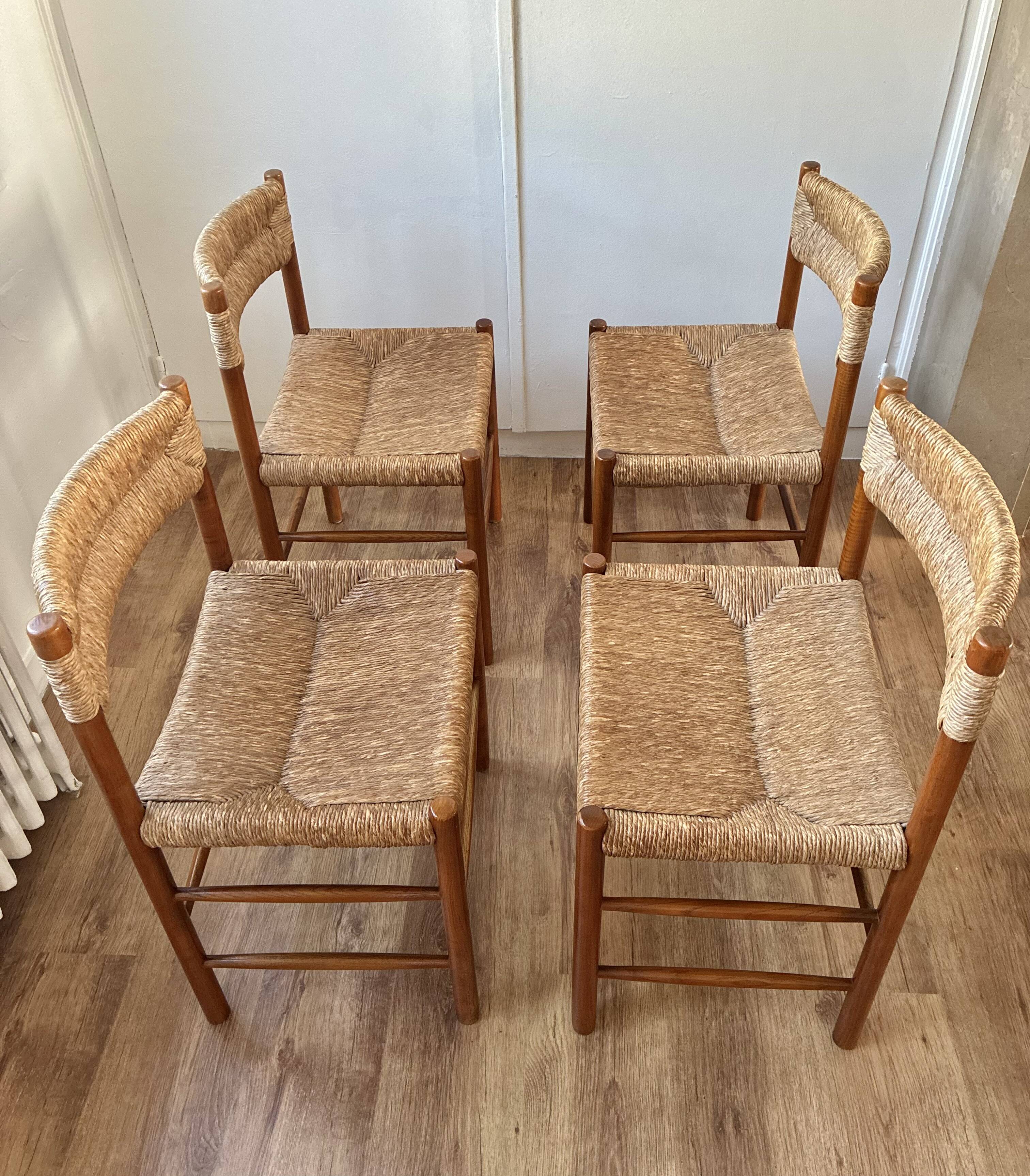 4 chairs Robert Sentou/Charlotte Perriand