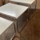 Trio of vintage nesting tables in Formica and chrome metal