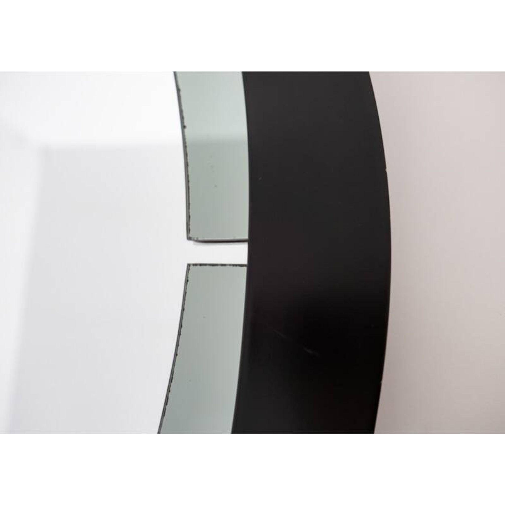 Round smoked glass wall mirror, Italy 1970s