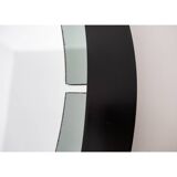 Round smoked glass wall mirror, Italy 1970s