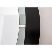 Round smoked glass wall mirror, Italy 1970s