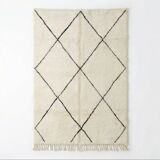 Large Beni Ouarain rug with diamonds 200x300 cm