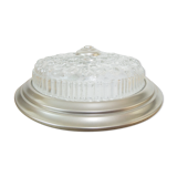 Glass and metal ceiling light