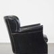 Fauteuil en cuir noir