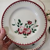 4 assiettes à dessert Sarreguemines épernay faïence vintage