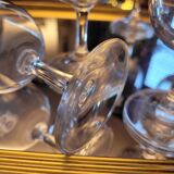 Set of 70s stemmed glasses