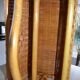 Vintage woven rattan magazine rack