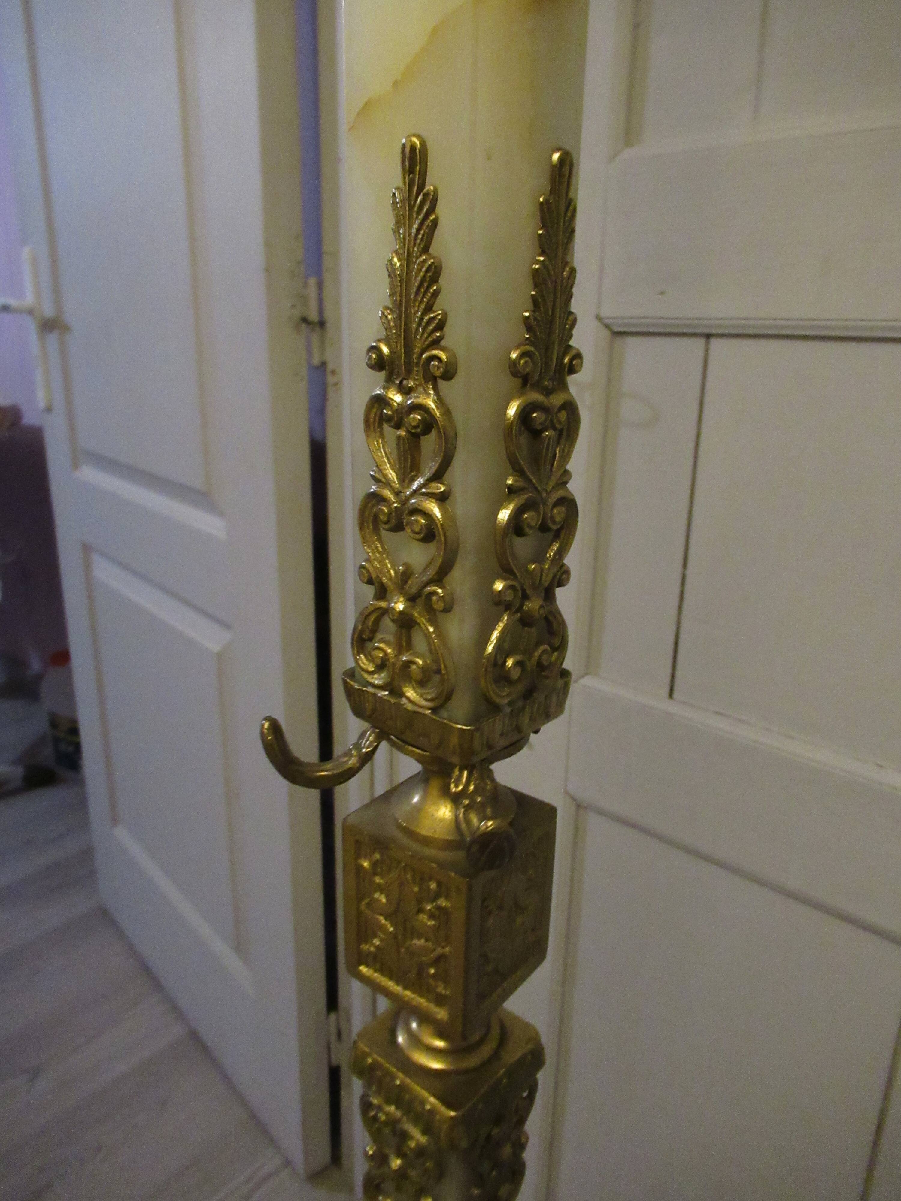 parrot coat rack in marble and brass