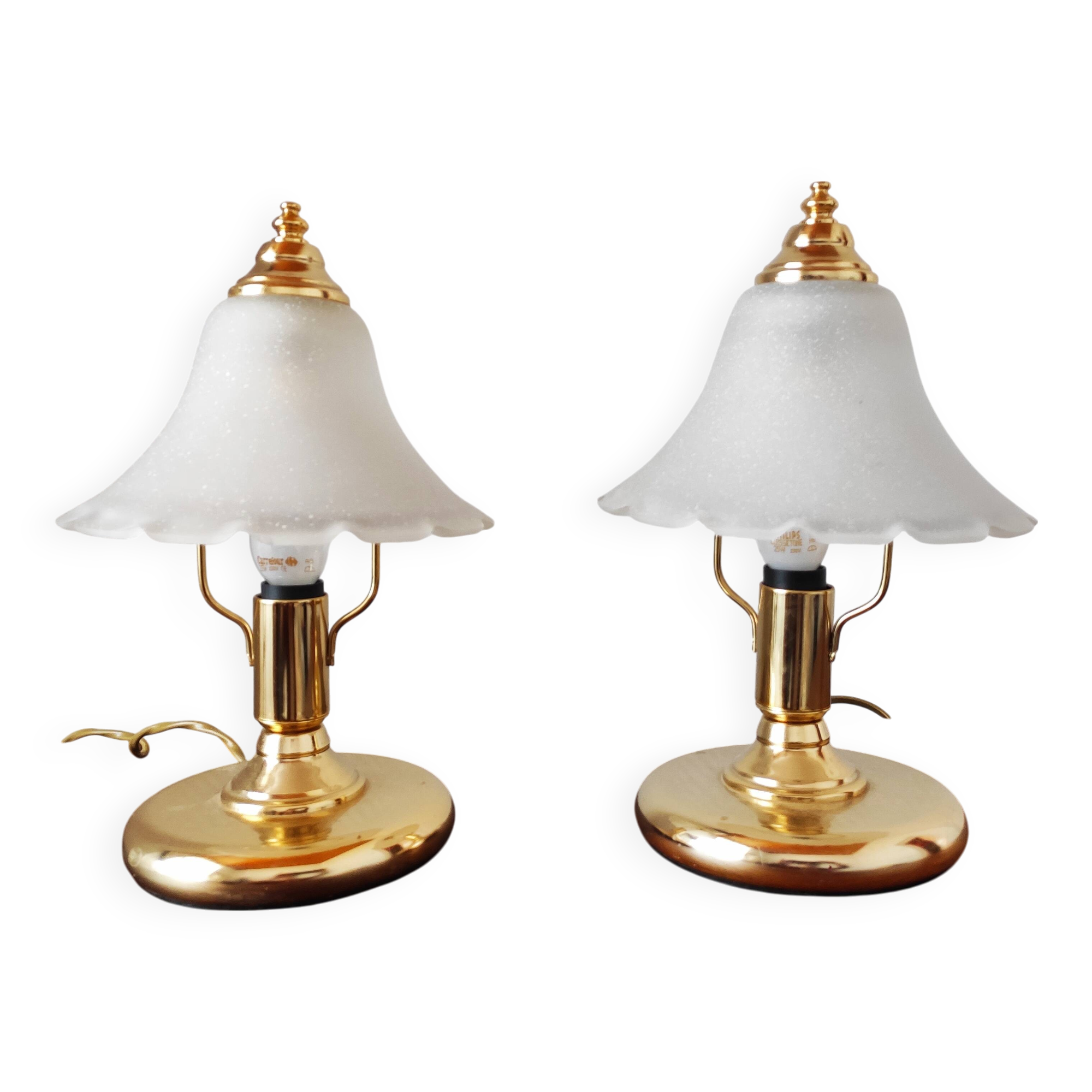 Pair of vintage mushroom lamps