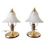 Paire de lampes champignon vintage
