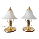 Paire de lampes champignon vintage