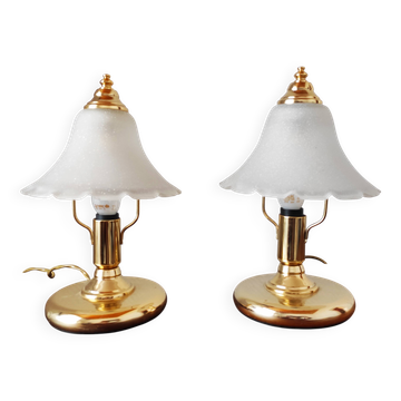 Pair of vintage mushroom lamps