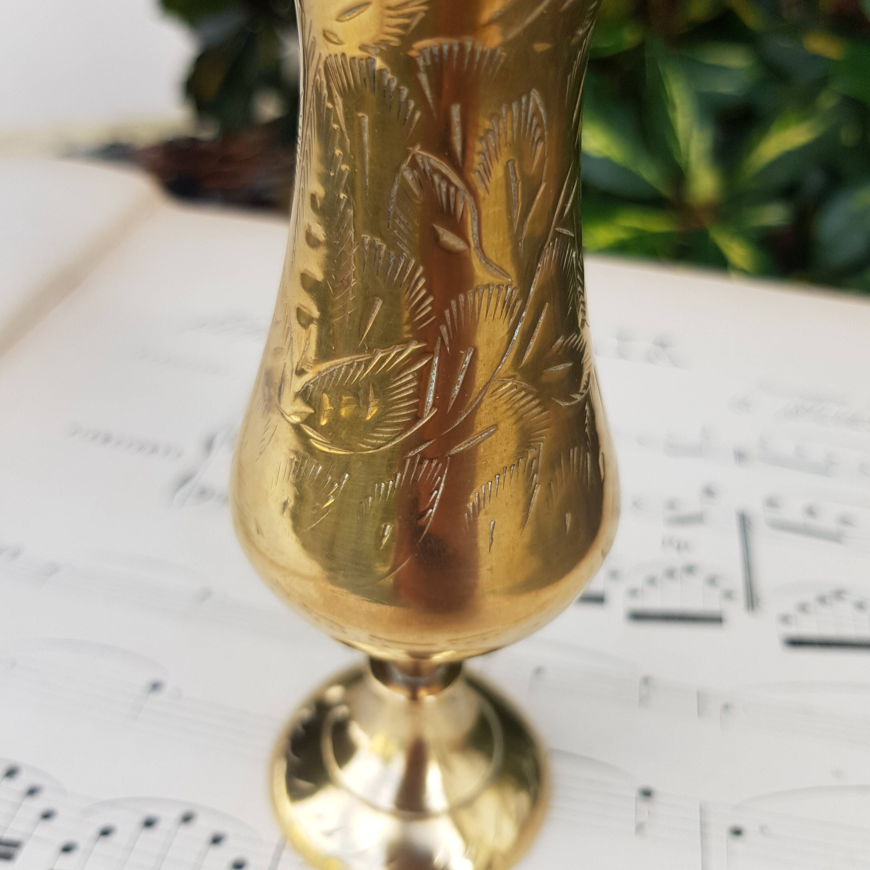 Small brass vase
