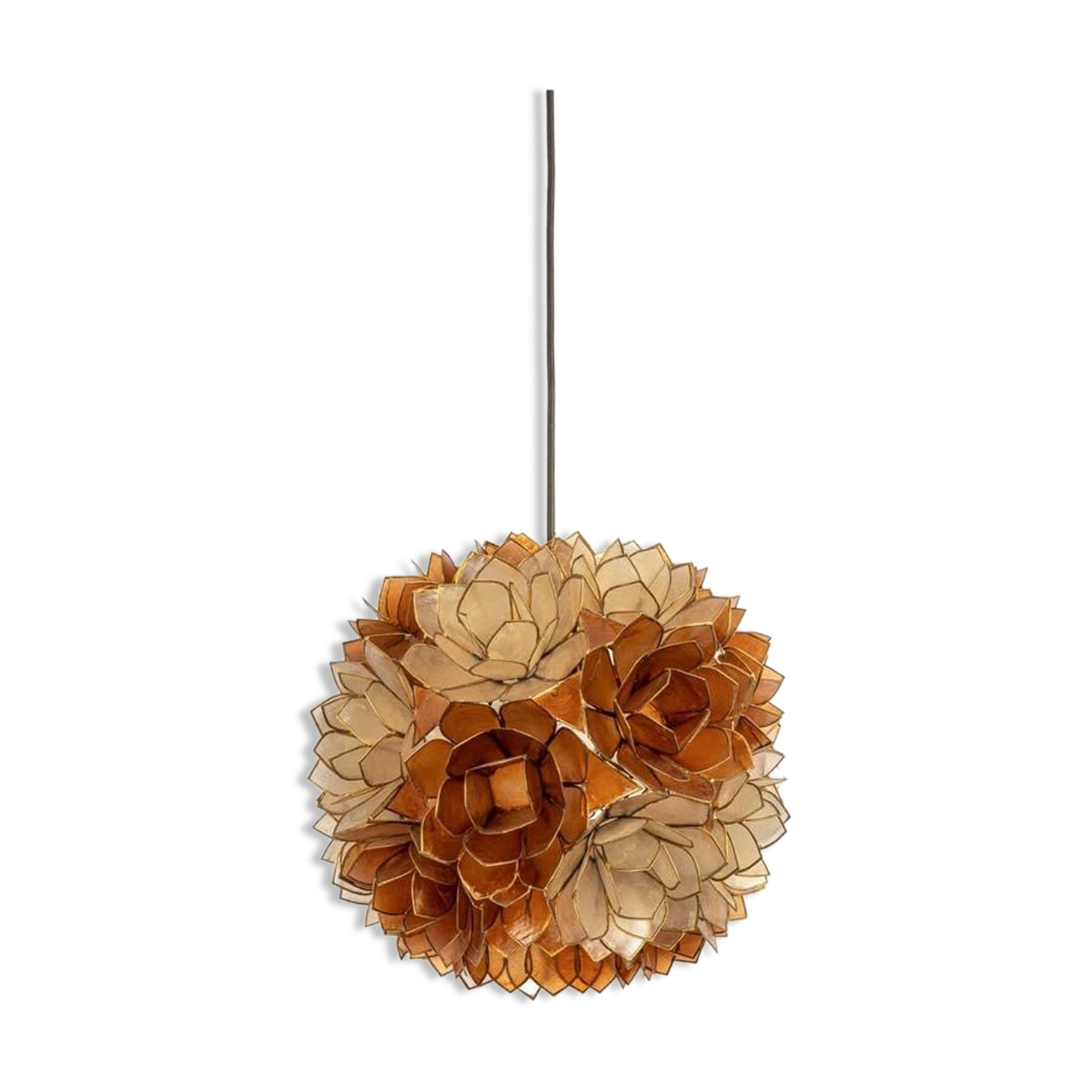 Suspension ball in pearly capiz shell Germany 1960s