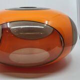 luigi colani plexiglass orange ufo space age pendant chandelier, 1970