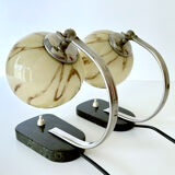 Pair of bauhaus art deco lamps 30s