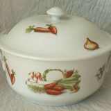 Porcelain soup with fire decor legumes 4 seasons
