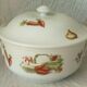 Porcelain soup with fire decor legumes 4 seasons