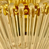 Applique verre et structure or Sciolari, Italie 1980s