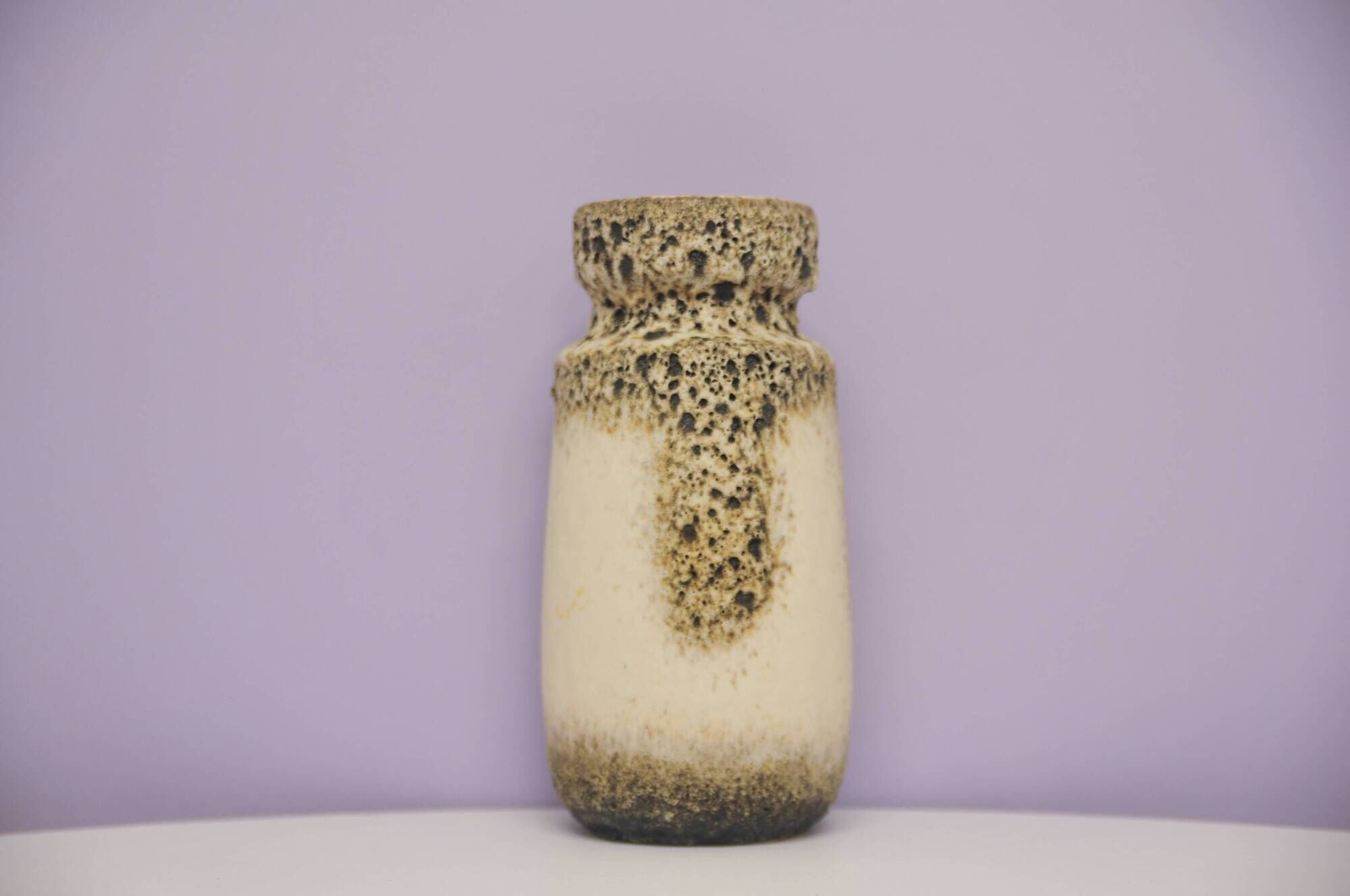 Vintage black and white west germany vase scheurich
