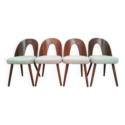 4 chaises de salle à manger par A. Suman pour Tatra Nabytok, Ancienne Tchécoslovaquie, 1960s