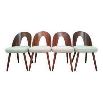 4 chaises de salle à manger par A. Suman pour Tatra Nabytok, Ancienne Tchécoslovaquie, 1960s