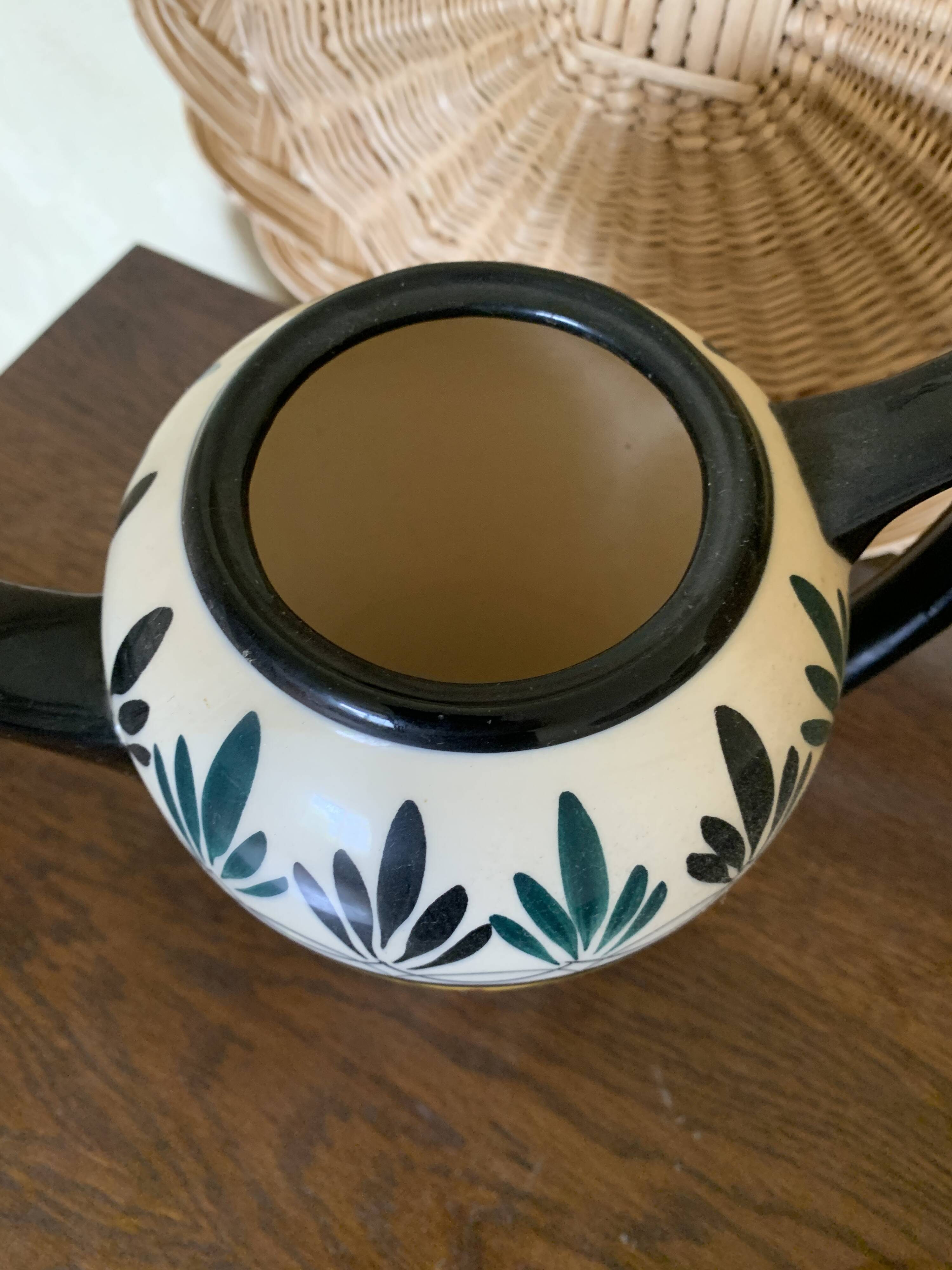 Rare complete Saint Jean de Bretagne coffee service - 10 cups, coffee pot.