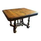 Table extensible Henri II en noyer massif